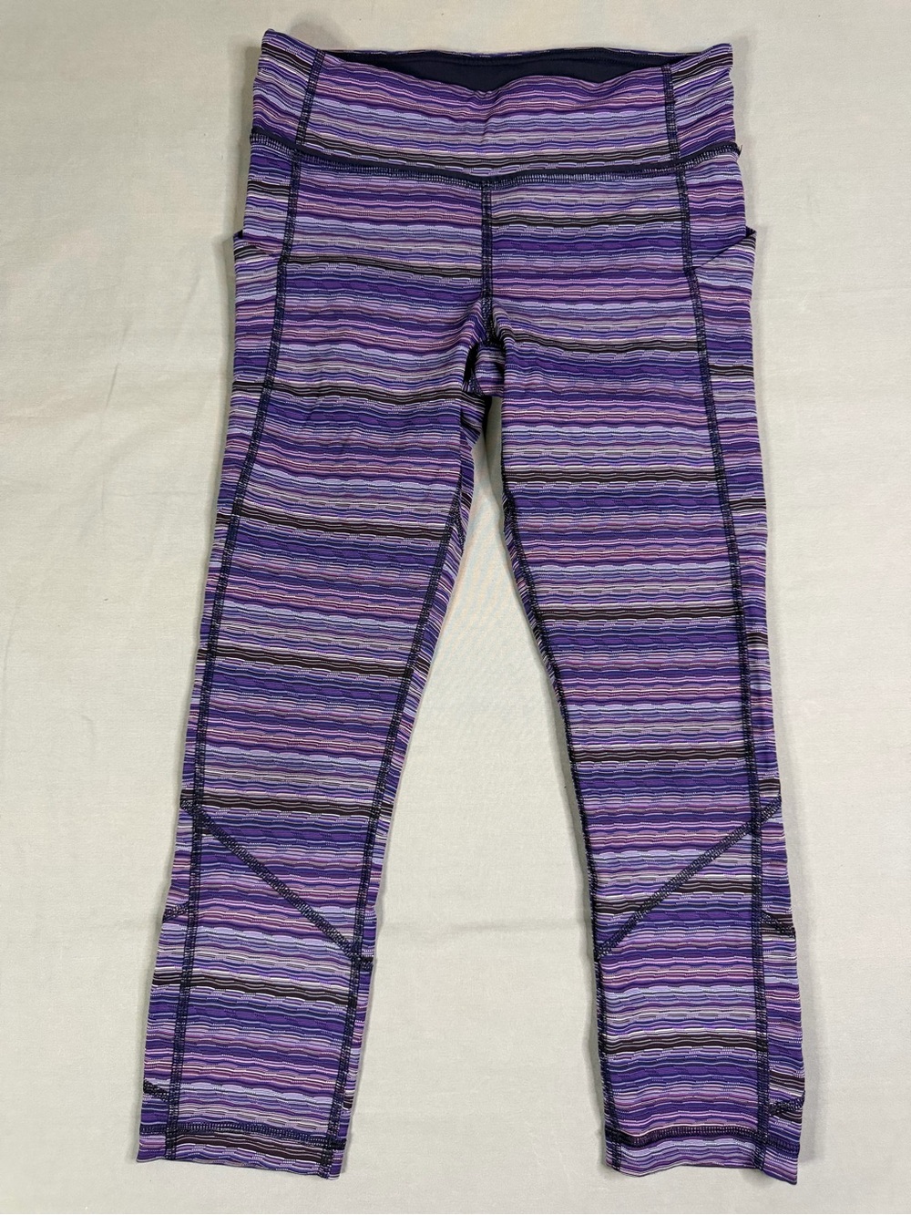Lululemon Pace Rival Crop 22" Space Dye Ultra Violet Purple Leggings Size 6